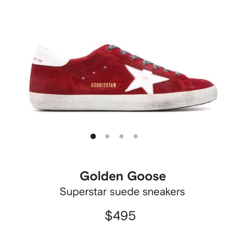 LIKE BRAND NEW Golden Goose Red Suede Sneakers